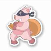 Pig as Runner Sticker (Voorkant)