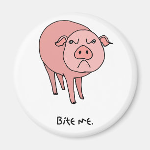 Pig Bite Me Magnet Magneet