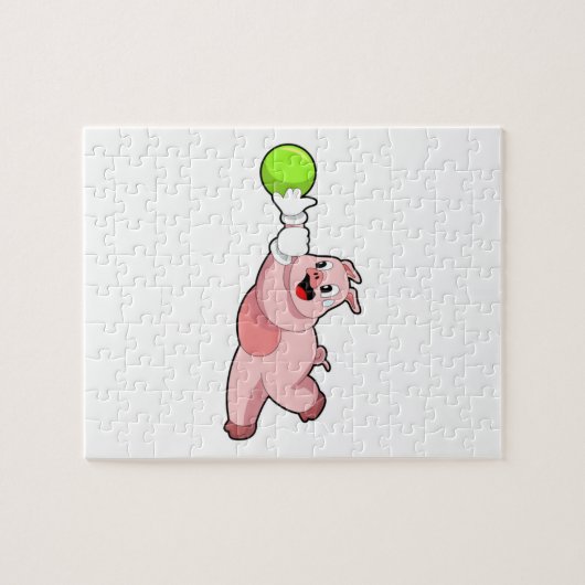 Pig Bowling Bowling ball Legpuzzel (Horizontaal)