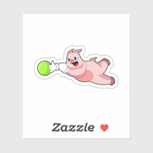 Pig Bowling Bowling ball Sticker