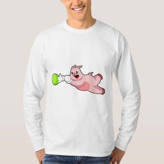 Pig Bowling Bowling ball T-shirt (Voorkant)