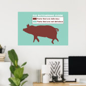 Pig Butchering Guide Poster (Bureau à domicile)