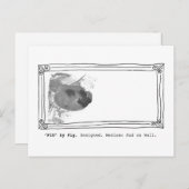 Pig by Pig. Unsigned. Mud on Wall Briefkaart (Voorkant / Achterkant)