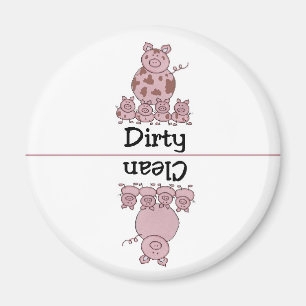 Pig Clean Dirty Dishwaser Magnet Magneet