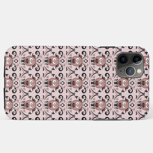 Pig Damask Patroon Case-Mate iPhone Case (Achterkant (horizontaal))