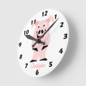 Pig Design Personalised Ronde Klok (Hoek)