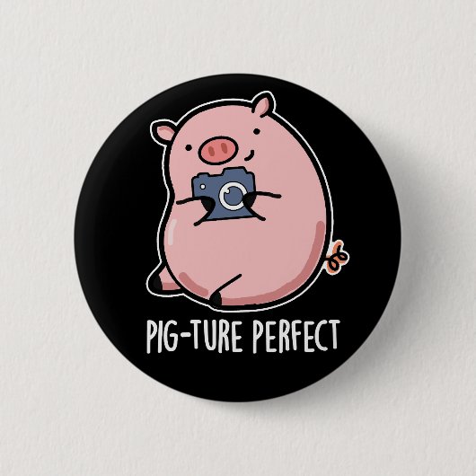 Pig. donker BG. Ronde Button 5,7 Cm (Voorkant)