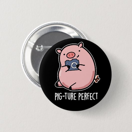 Pig. donker BG. Ronde Button 5,7 Cm (Voorkant /achterkant)