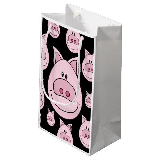 Pig Face Gift Bag Klein Cadeauzakje (Achterkant Gekanteld)