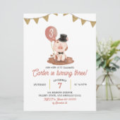 Pig Farm Boy Invitation Anniversaire (Debout devant)