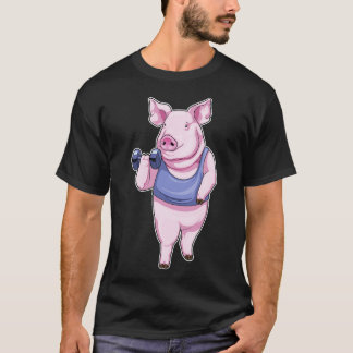 Pig Fitness Dumbbell T-shirt