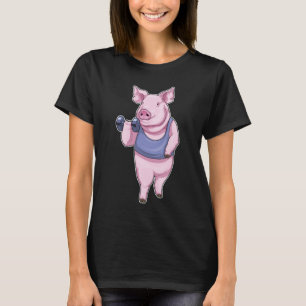 Pig Fitness Dumbbell T-shirt