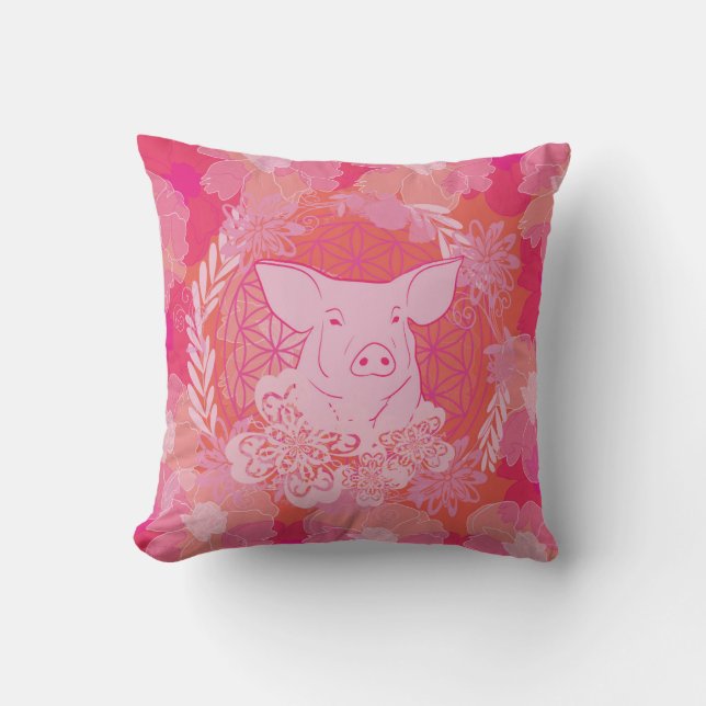 PiG Flower of life Kussen (Voorkant)