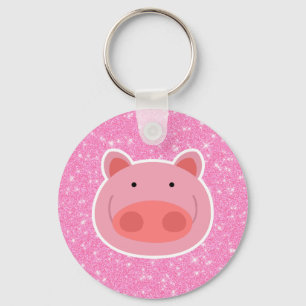 Pig Glitter Sleutelhanger