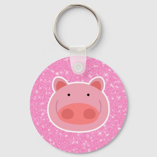 Pig Glitter Sleutelhanger (Voorkant)