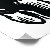 Pig Head Farm Animal Drawing in Black White Poster (Hoek)