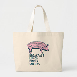 Pig, het is allemaal goed! grote tote bag