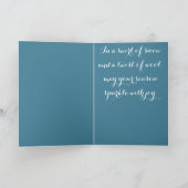 Pig in Scarf Snowflakes Personalized Christmas Kaart (Binnen)