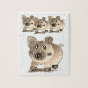 Pig Jigzaag Puzzle Legpuzzel