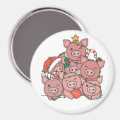Pig kerstboom Funny Animal Kerstmis Magnet Magneet (Voorkant / Achterkant)