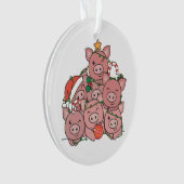 Pig kerstboom Funny Animal kerstversiering Ornament (voorkant)