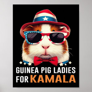 Pig Ladies voor Kamala Funny Cat 2024 President Ka Poster