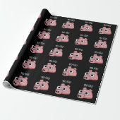 Pig-loo Funny Igloo Pun Dark BG Cadeaupapier (Uitgerold)