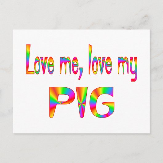 Pig Love Briefkaart (Voorkant)