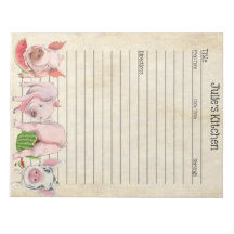Pig Lover Recept Pad - Perfect om te delen