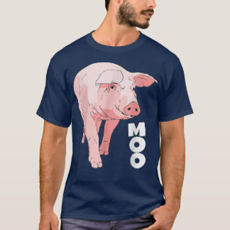 Pig Moo Funny Koe 4589 T-shirt
