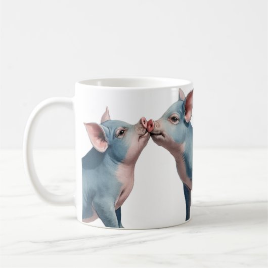 pig mug koffiemok (Links)