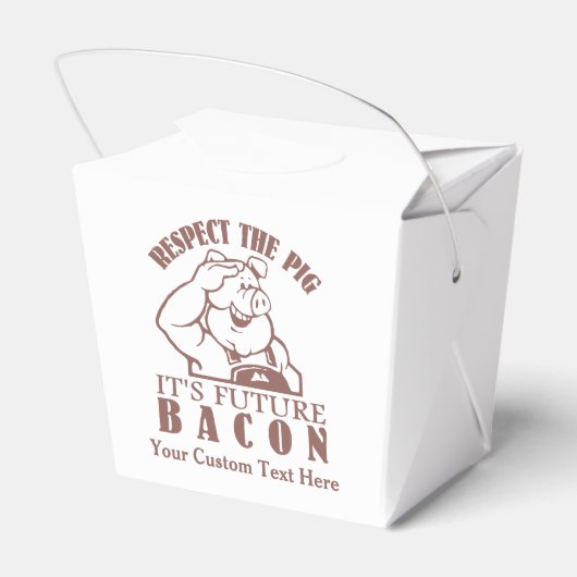 PIG-naar-BACON aangepaste startdozen Bedankdoosjes (Achterkant)