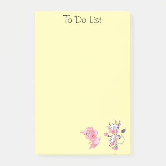 Pig n'Bull Farm Life Post-it® Notes 4 x 6 (Devant)