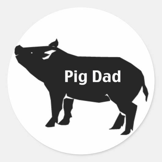 Pig Pap Ronde Sticker (Voorkant)
