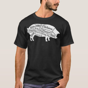 Pig Parts Filipino Food BBQ Pinoy Adobo Funny Pork T-shirt