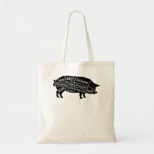 Pig Parts Filipino Food BBQ Pinoy Adobo Funny Pork Tote Bag
