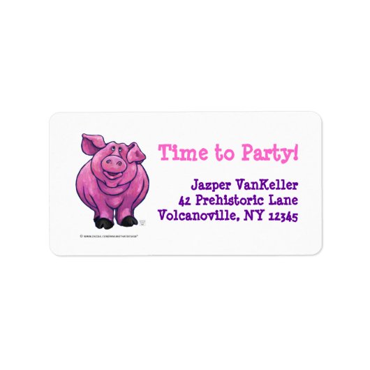 Pig Party Center Etiket (Voorkant)