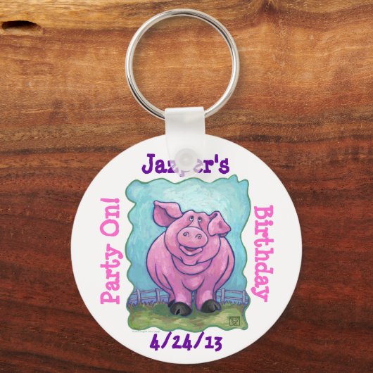 Pig Party Center Sleutelhanger (Voorkant)