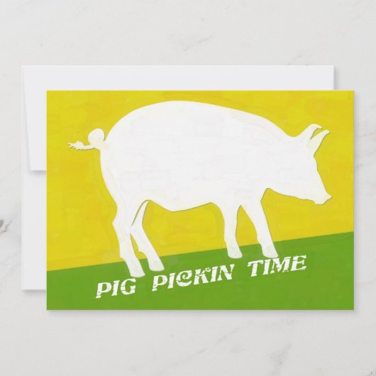 PIG PICKIN TIJD KAART (Voorkant)