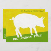 PIG PICKIN TIJD KAART (Voorkant / Achterkant)