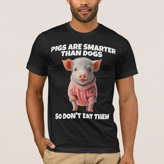 PIG PIGS PLUS INTELLIGENT QUE CHIENS T-SHIRTS VEGA (Devant)