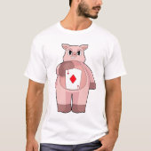 Pig Poker Poker cards Card game T-shirt (Voorkant)