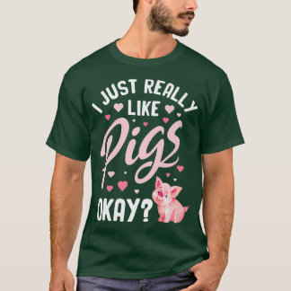 Pig Pork Piggy Piglet Boar Swine Hog Piglets Pink T-shirt