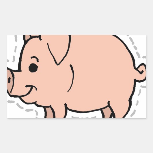 PIG RECHTHOEKIGE STICKER (Voorkant)
