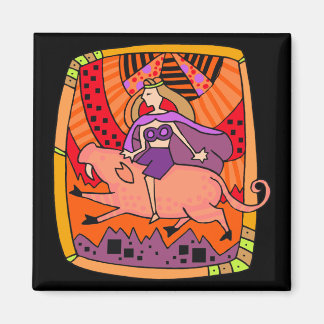 Pig Ride Magneet