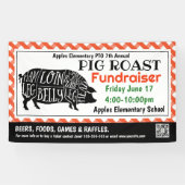 PIG ROAST Fundraiser PTO PTA Kerk Banner (Horizontaal)