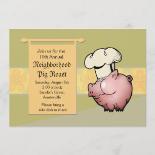 Pig Roast Invitation Kaart