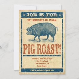 Pig Roast Invitations Kaart