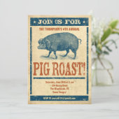 Pig Roast Invitations Kaart (Staand voorkant)