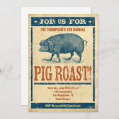 Pig Roast Invitations Kaart (Voorkant / Achterkant)